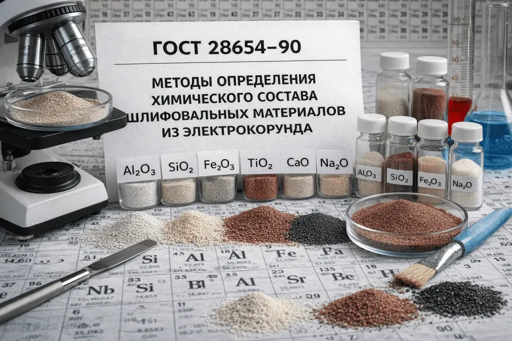 ГОСТ 28654-90: методы определения химического состава шлифовальных материалов из электрокорунда БЛТ Абразив 