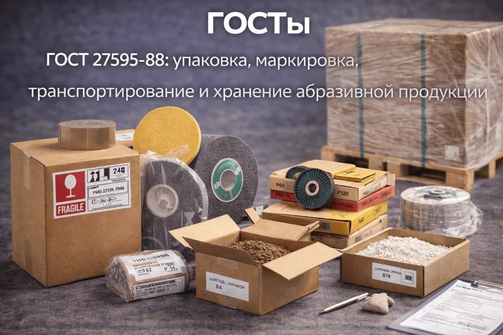 ГОСТ 27595-88: упаковка, маркировка, транспортирование и хранение абразивной продукции БЛТ Абразив 