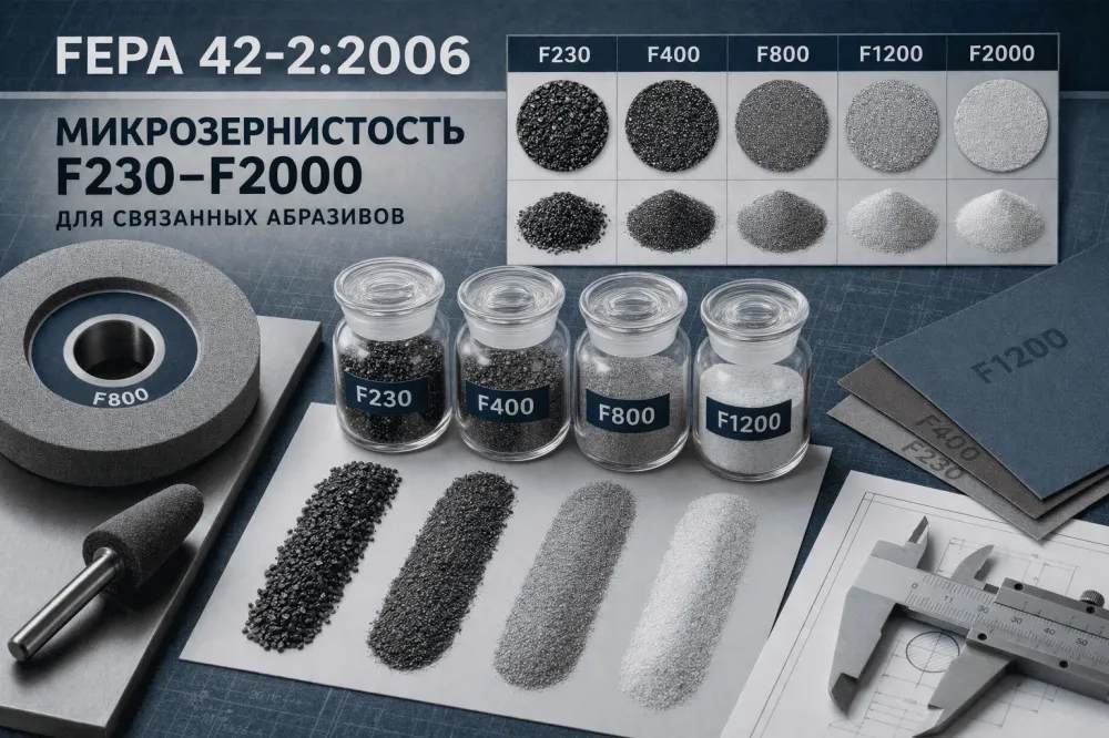 FEPA 42-2:2006 — микрозернистость F230–F2000 для связанных абразивов БЛТ Абразив 