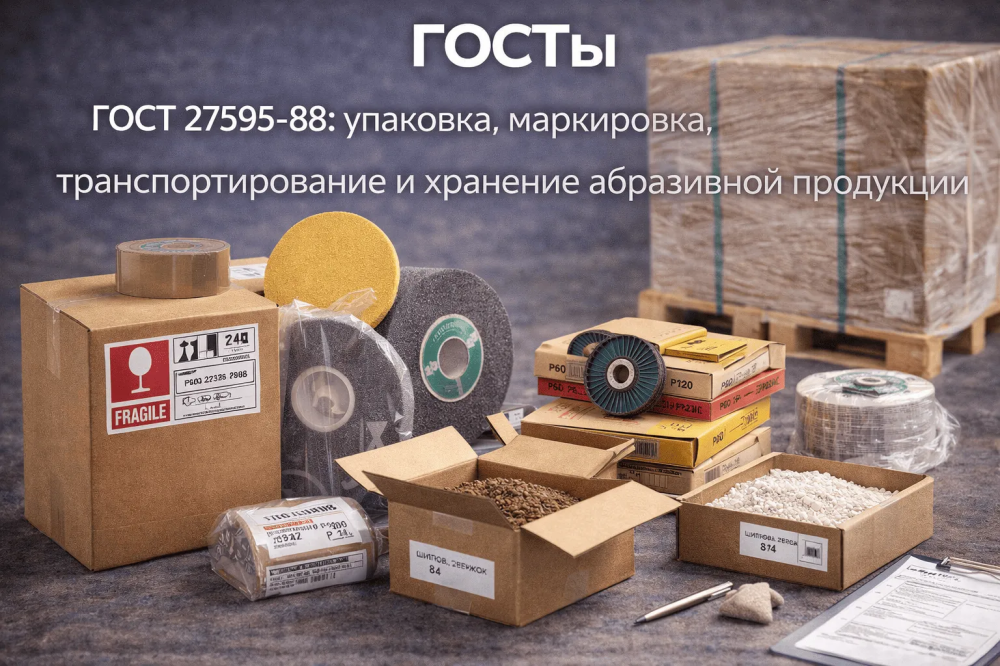 ГОСТ 27595-88: упаковка, маркировка, транспортирование и хранение абразивной продукции БЛТ Абразив 