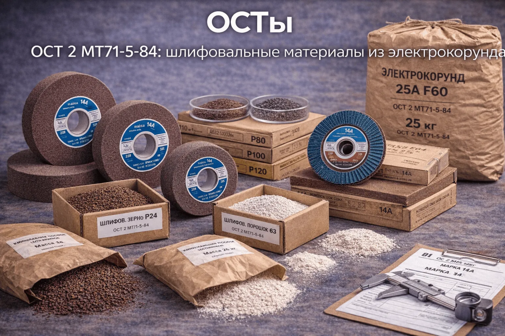 ОСТ 2 МТ71-5-84: шлифовальные материалы из электрокорунда БЛТ Абразив 